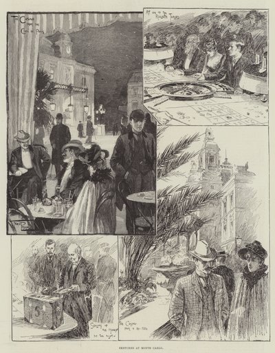 Esquisses à Monte Carlo - Frederick Pegram
